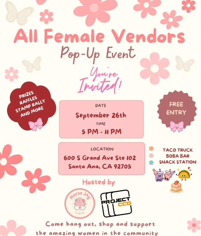 All Female Vendor Pop-Up