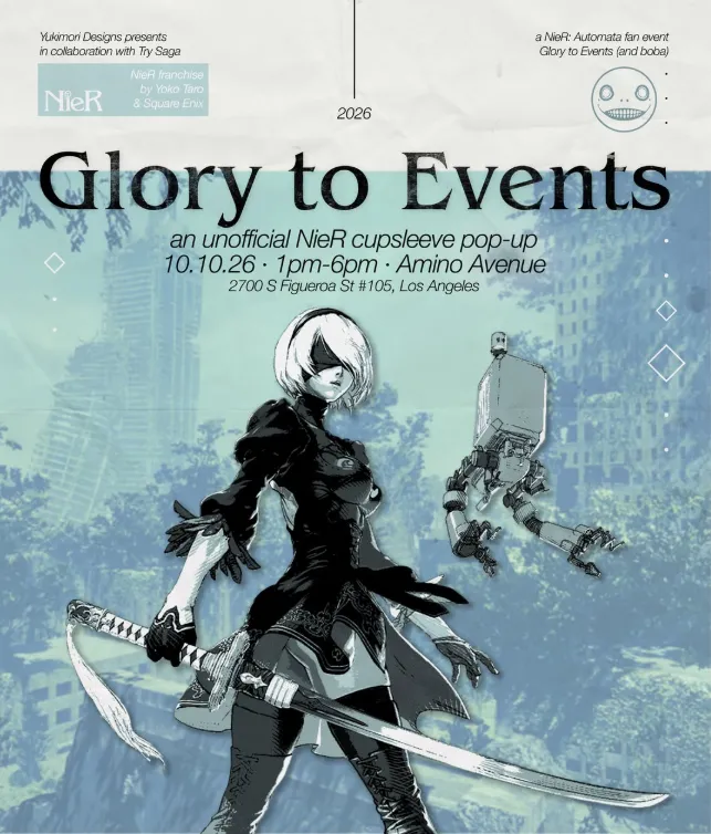 Glory to Events Unofficial NieR cupsleeve popup