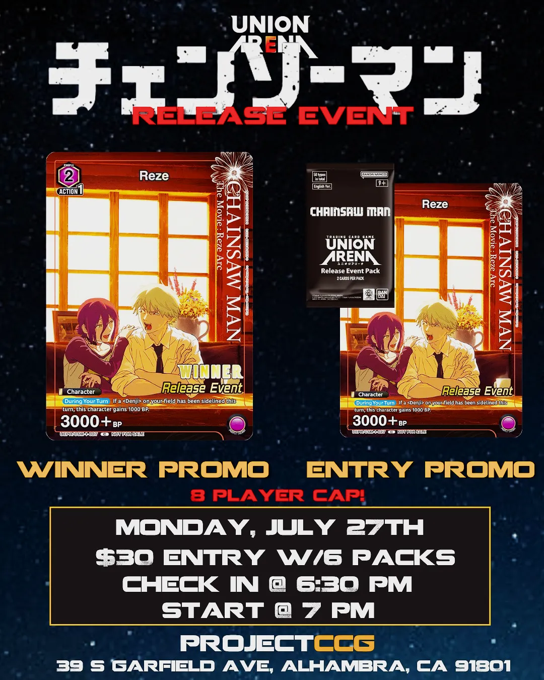Union Arena Release Event Chainsaw Project CCG