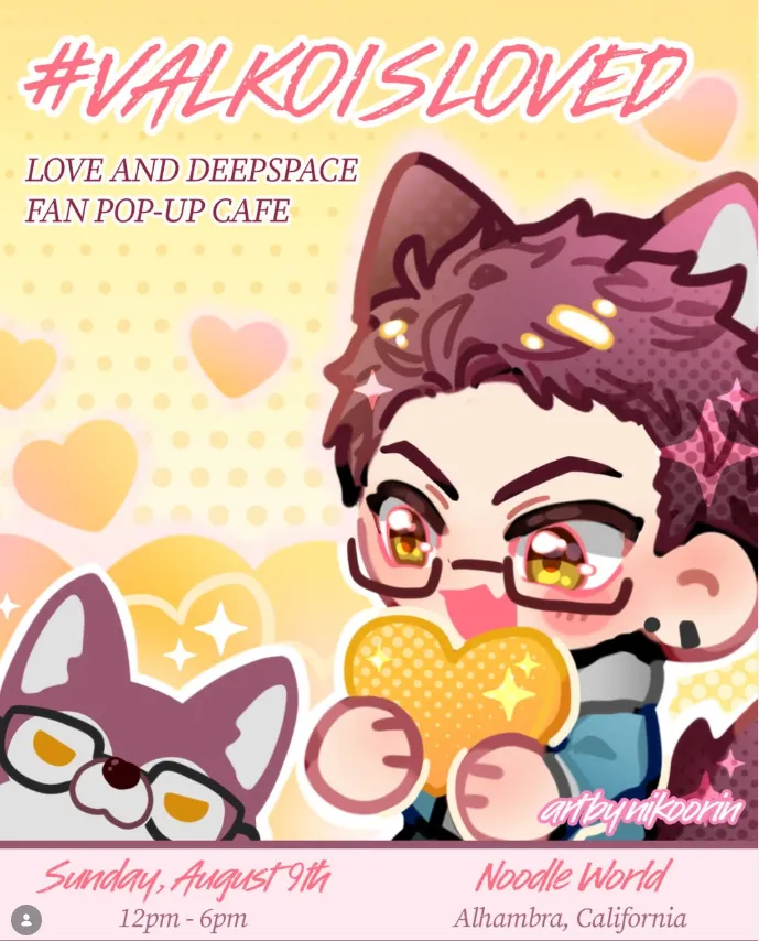 Valko is Loved Love and Deepspace fan pop up cafe